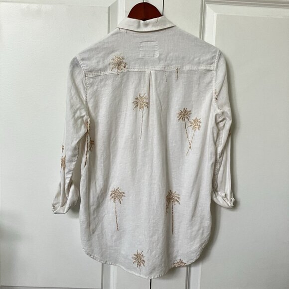 Rails White Long Sleeve Dress Shirt with Buttoned Design - Picture 7 of 7